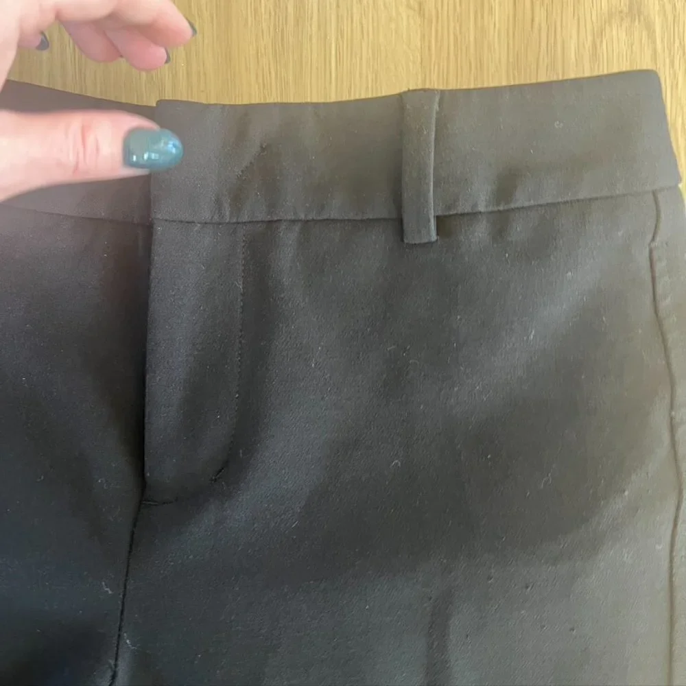 VINCE High Rise Slim Ankle Crop Trouser Black size 2